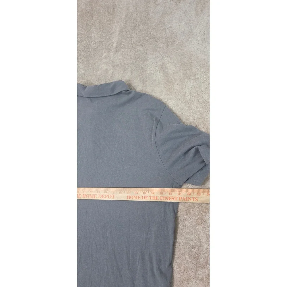 J. CREW Suede Jersey Oarsman Polo Shirt XLT Tall Gray 100% Cotton S/S BW394